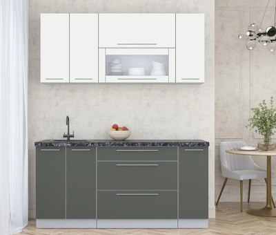 Кухонный гарнитур Интерлиния Мила Пластик 1.7 В