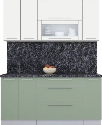 Кухонный гарнитур Интерлиния Мила Пластик 1.7 В - фото