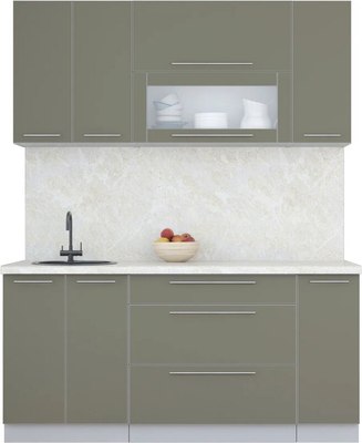 Кухонный гарнитур Интерлиния Мила Пластик 1.7 В - фото