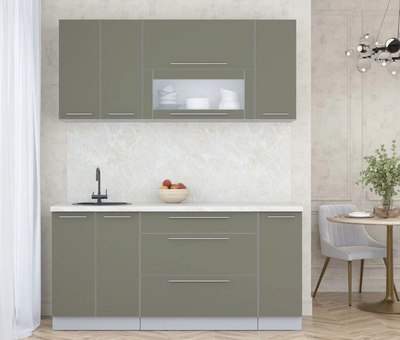 Кухонный гарнитур Интерлиния Мила Пластик 1.7 В