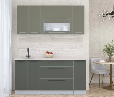 Кухонный гарнитур Интерлиния Мила Пластик 1.7 В