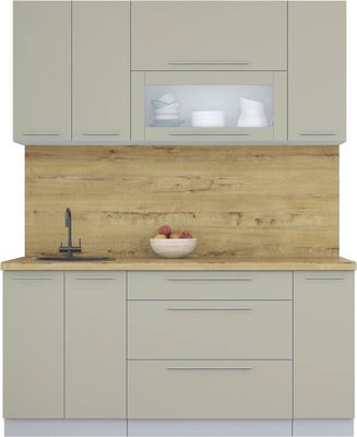 Кухонный гарнитур Интерлиния Мила Пластик 1.7 В - фото