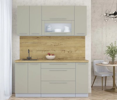 Кухонный гарнитур Интерлиния Мила Пластик 1.7 В