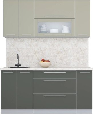 Кухонный гарнитур Интерлиния Мила Пластик 1.7 В - фото