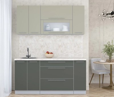 Кухонный гарнитур Интерлиния Мила Пластик 1.7 В