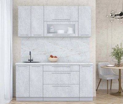 Кухонный гарнитур Интерлиния Мила Пластик 1.7 В