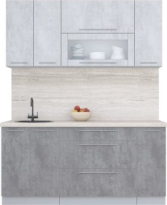 Кухонный гарнитур Интерлиния Мила Пластик 1.7 В - фото