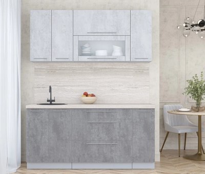 Кухонный гарнитур Интерлиния Мила Пластик 1.7 В