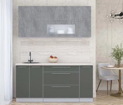 Кухонный гарнитур Интерлиния Мила Пластик 1.7 В