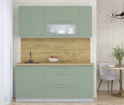 Кухонный гарнитур Интерлиния Мила Пластик 1.7 В