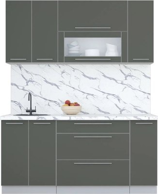 Кухонный гарнитур Интерлиния Мила Пластик 1.7 В - фото