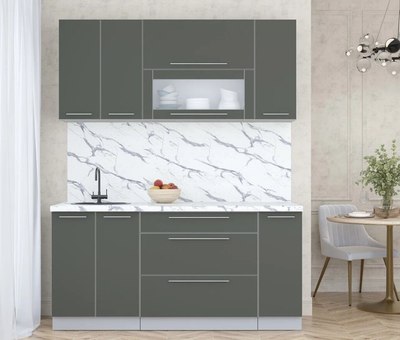 Кухонный гарнитур Интерлиния Мила Пластик 1.7 В