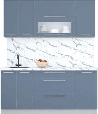 Кухонный гарнитур Интерлиния Мила Пластик 1.8 В - фото