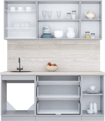 Кухонный гарнитур Интерлиния Мила Пластик 1.8 В