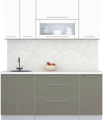 Кухонный гарнитур Интерлиния Мила Пластик 1.8 В - фото