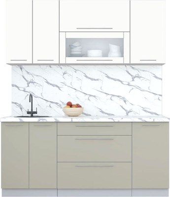 Кухонный гарнитур Интерлиния Мила Пластик 1.8 В - фото