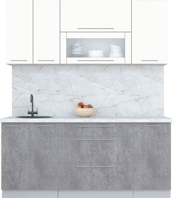 Кухонный гарнитур Интерлиния Мила Пластик 1.8 В - фото