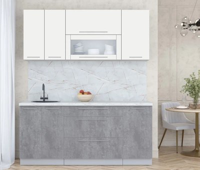 Кухонный гарнитур Интерлиния Мила Пластик 1.8 В