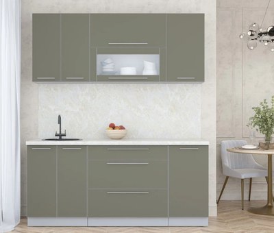 Кухонный гарнитур Интерлиния Мила Пластик 1.8 В