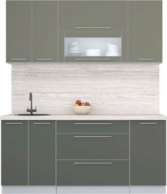 Кухонный гарнитур Интерлиния Мила Пластик 1.8 В - фото