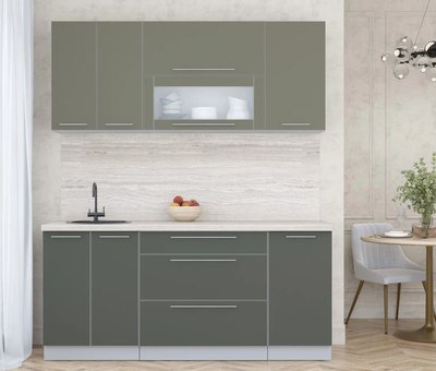 Кухонный гарнитур Интерлиния Мила Пластик 1.8 В