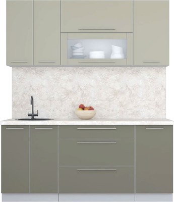 Кухонный гарнитур Интерлиния Мила Пластик 1.8 В - фото