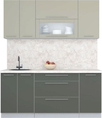 Кухонный гарнитур Интерлиния Мила Пластик 1.8 В - фото