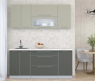 Кухонный гарнитур Интерлиния Мила Пластик 1.8 В