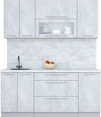 Кухонный гарнитур Интерлиния Мила Пластик 1.8 В - фото