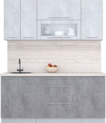 Кухонный гарнитур Интерлиния Мила Пластик 1.8 В - фото