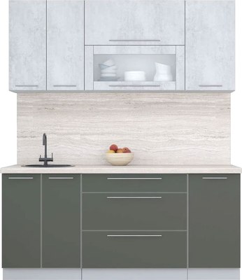 Кухонный гарнитур Интерлиния Мила Пластик 1.8 В - фото