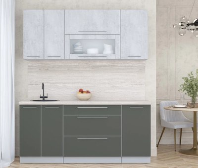 Кухонный гарнитур Интерлиния Мила Пластик 1.8 В