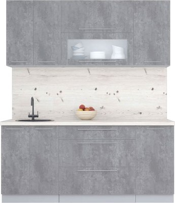 Кухонный гарнитур Интерлиния Мила Пластик 1.8 В - фото