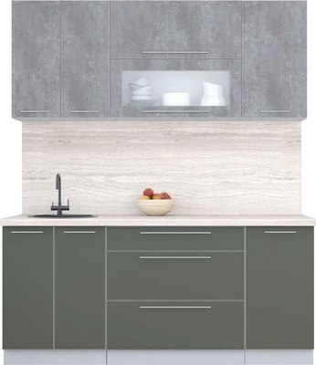 Кухонный гарнитур Интерлиния Мила Пластик 1.8 В - фото