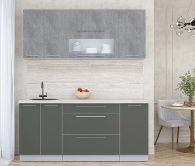 Кухонный гарнитур Интерлиния Мила Пластик 1.8 В