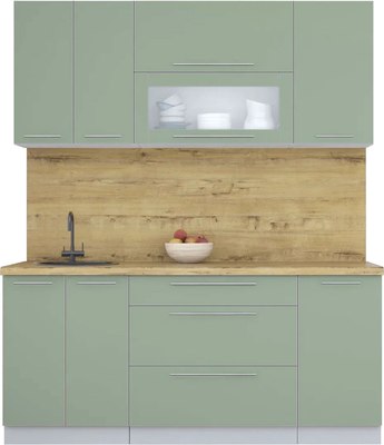 Кухонный гарнитур Интерлиния Мила Пластик 1.8 В - фото