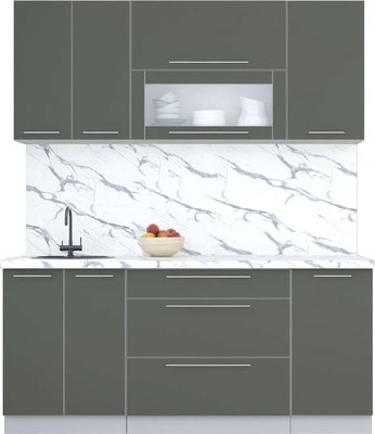 Кухонный гарнитур Интерлиния Мила Пластик 1.8 В - фото