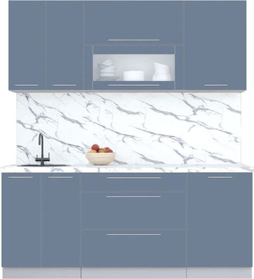 Кухонный гарнитур Интерлиния Мила Пластик 1.9 В - фото