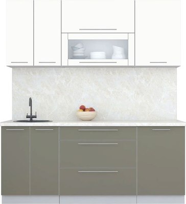 Кухонный гарнитур Интерлиния Мила Пластик 1.9 В - фото
