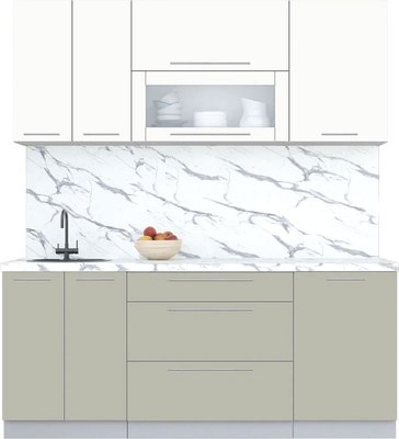 Кухонный гарнитур Интерлиния Мила Пластик 1.9 В - фото