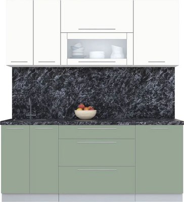 Кухонный гарнитур Интерлиния Мила Пластик 1.9 В - фото