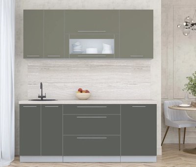 Кухонный гарнитур Интерлиния Мила Пластик 1.9 В