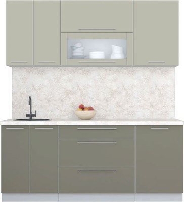 Кухонный гарнитур Интерлиния Мила Пластик 1.9 В - фото