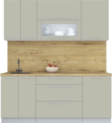 Кухонный гарнитур Интерлиния Мила Пластик 1.9 В - фото