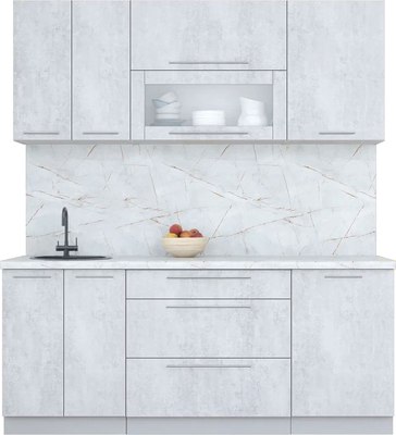 Кухонный гарнитур Интерлиния Мила Пластик 1.9 В - фото