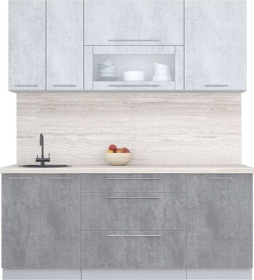 Кухонный гарнитур Интерлиния Мила Пластик 1.9 В - фото