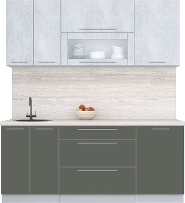 Кухонный гарнитур Интерлиния Мила Пластик 1.9 В - фото