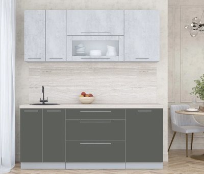 Кухонный гарнитур Интерлиния Мила Пластик 1.9 В