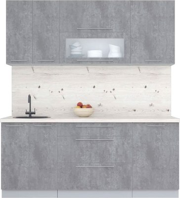 Кухонный гарнитур Интерлиния Мила Пластик 1.9 В - фото