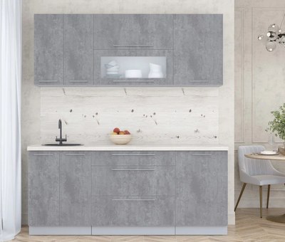 Кухонный гарнитур Интерлиния Мила Пластик 1.9 В